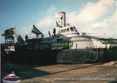 BH7 being moved to The Hovercraft Museum -  (credit: The <a href='http://www.hovercraft-museum.org/' target='_blank'>Hovercraft Museum Trust</a>).